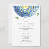 25周年記念結婚招待状レモン 招待状 (正面)