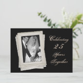 25周年記念結婚招待状 – 写真挿入 招待状 (スタンド正面)