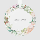 25周年記念結婚水カラーバラフローラ オーナメント (裏面)