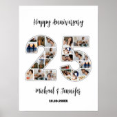 25周年記念結婚第25回写真コラージュ ポスター (正面)