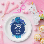 25周年記念結婚紙プレート ペーパープレート (パーティー)