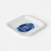 25周年記念結婚紙プレート ペーパープレート (傾斜あり)