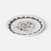 25周年記念結婚紙プレート ペーパープレート (アングル)