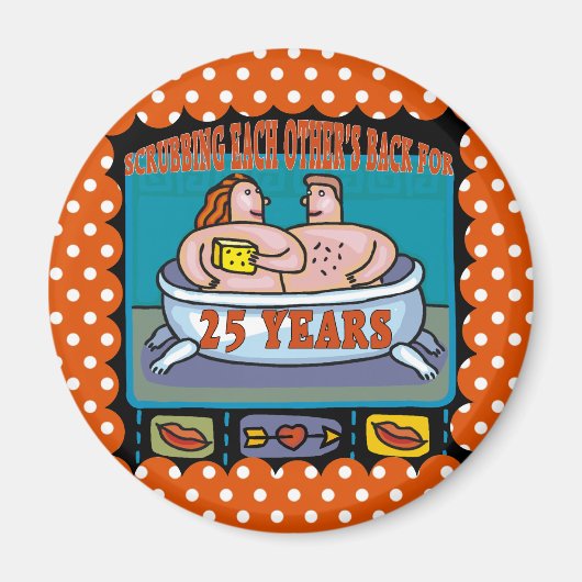 25周年記念結婚贈り マグネット (正面)