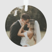 25周年記念結婚金ゴールドカップル写真 オーナメント (裏面)