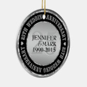 25周年記念結婚金銀&ブラック2 セラミックオーナメント (右)