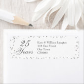 25周年記念結婚銀スターダスト紙吹雪 ラベル (インサイチュ)