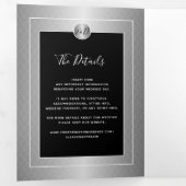 25周年記念結婚銀写真QR RSVP 三つ折り案内状 (内部最初)