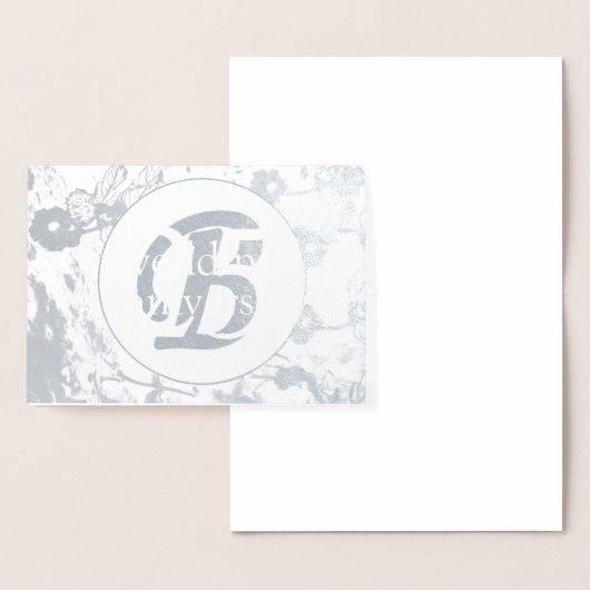 25周年記念結婚銀箔カー空白のド 箔カード (ディスプレー)