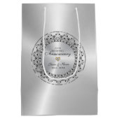 25周年記念結婚黒曼荼羅オンシルバー ミディアムペーパーバッグ (裏面)