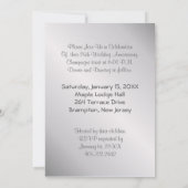 25周年記念結婚 – シルバー セーブザデート (裏面)