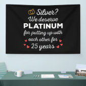 25周年記念結婚I – シルバーおもしろいカップル 横断幕 (トレードショー)
