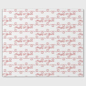 25周年記念赤いハート ラッピングペーパー (フラット)