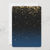 25周年記念金ゴールドバルーンと紙吹雪招待 招待状 (裏面)