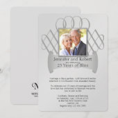 25周年記念銀のスクロール結婚式招待状 招待状 (正面/裏面)