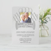 25周年記念銀のスクロール結婚式招待状 招待状 (スタンド正面)