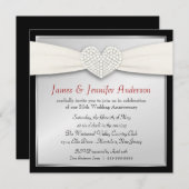 25周年記念銀婚式パーティー招待状 招待状 (正面/裏面)