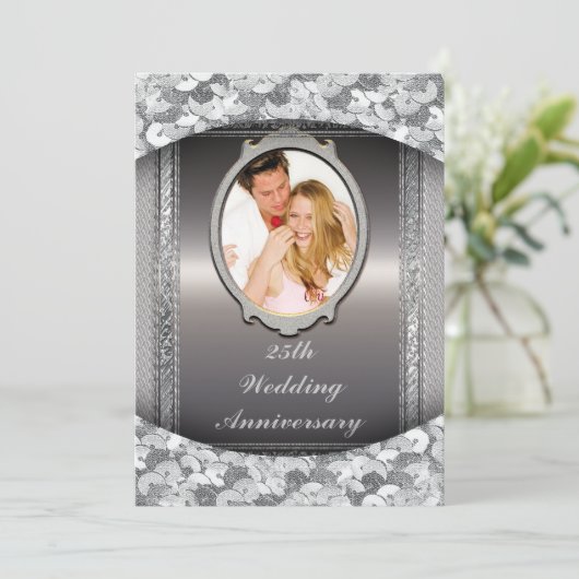 25周年記念銀婚式パーティー招待状 招待状 (スタンド正面)