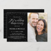 25周年記念銀婚式写真パーティーご招待 招待状 (正面/裏面)