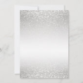 25周年記念銀箔と花モチーフのアニバーサリー 招待状 (裏面)