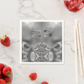 25周年記念25年ジュビリーシック・シルバーグレイ スタンダードカクテルナプキン (インサイチュ)