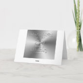 25周年記念 おしゃれ シルバー タイポグラフィー カード (裏面)