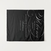 25周年記念 エレガント シルバー スクリプト ウェルカム タペストリー (正面(横))