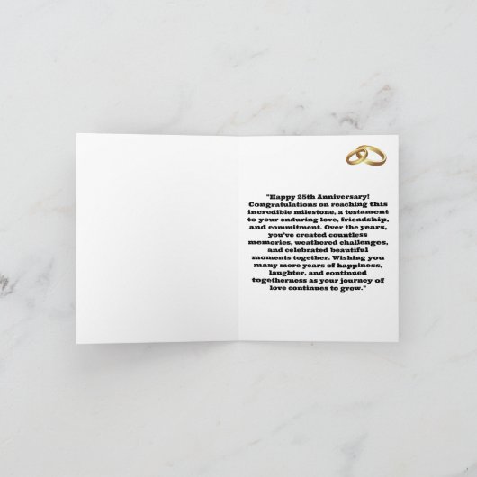 25周年記念 カード (内部)