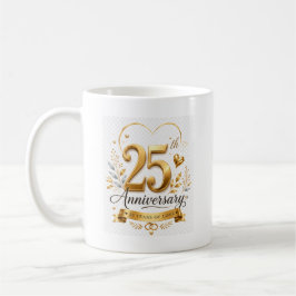 25周年記念 ゴールドデザイン コーヒーマグカップ
