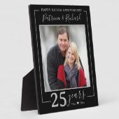 25周年記念 シルバーウェディング フォト ブラック フォトプラーク (側面)