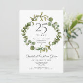 25周年記念　シルバーウエディング　ウッドランドグリーン 招待状 (スタンド正面)