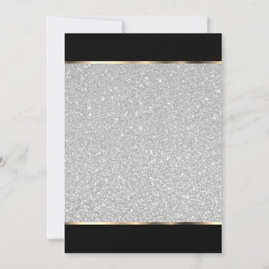 25周年記念 シルバーグリッター＆ゴールドハートアニバーサリー 招待状 (裏面)