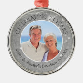 25周年記念 |シルバースパークル写真 メタルオーナメント (正面)