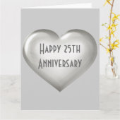25周年記念 シルバーハート カード (黄色い花)