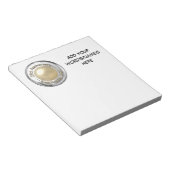 25周年記念(「シルバー」と「パール」「3-D」) ノートパッド (アングル)