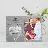 25周年記念 シルバー スワール ハート 招待状 (スタンド正面)