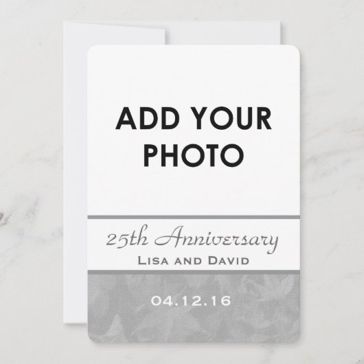 25周年記念 シルバー ミューテッド リーフ B09A 招待状 (正面)