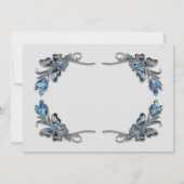 25周年記念 シルバー 25周年 グレー 招待状 (裏面)