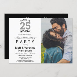 25周年記念 シルバー 25th アニバーサリー 招待状