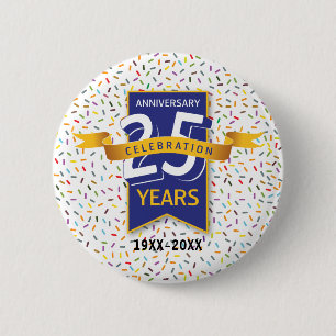 25周年記念 デザイン 缶バッジ