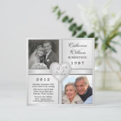 25周年記念 ハート写真 招待状 (スタンド正面)