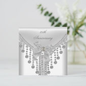 25周年記念 ホワイトシルバーオーバーレイブレスレット 招待状 (スタンド正面)