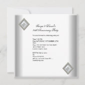 25周年記念 ホワイトシルバーオーバーレイ パールジュエル 招待状 (裏面)