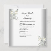 25周年記念 ホワイトシルバーパールジュエリー 招待状 (裏面)