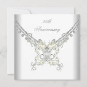 25周年記念 ホワイトシルバーパールジュエリー 招待状 (正面)