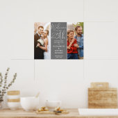 25周年記念 今昔2枚の写真 ウェルカムサイン ポスター (キッチン)