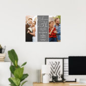 25周年記念 今昔2枚の写真 ウェルカムサイン ポスター (ホームオフィス)