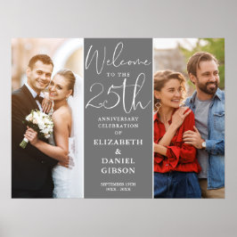 25周年記念 今昔2枚の写真 ウェルカムサイン ポスター