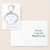 25周年記念　夫へ 箔カード (ディスプレー)