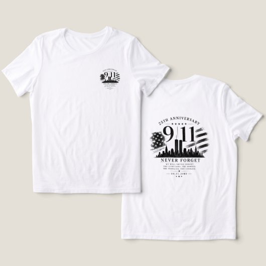 25周年記念/決して忘れないTシャツ トライブレンドTシャツ (デザイン正面&裏面)